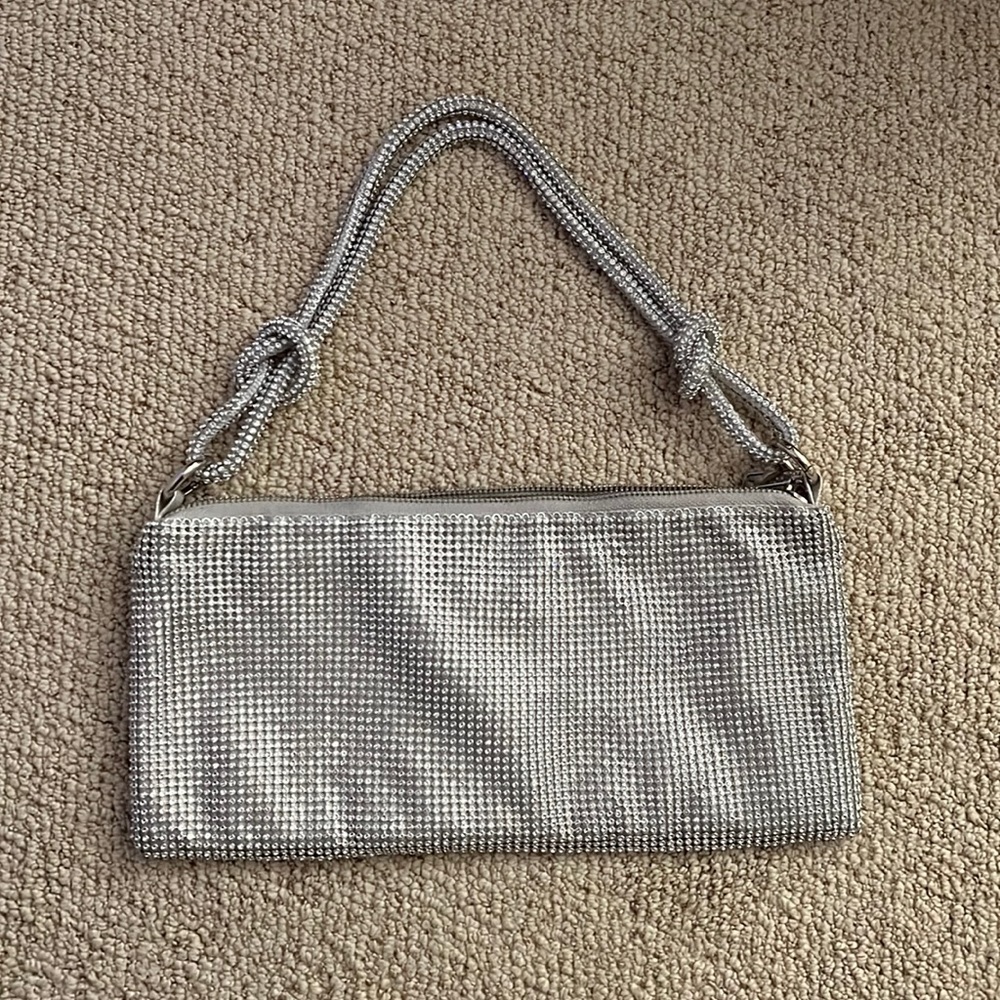 Knotted Rhinestone Mini Shoulder Bag